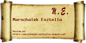 Marschalek Esztella névjegykártya